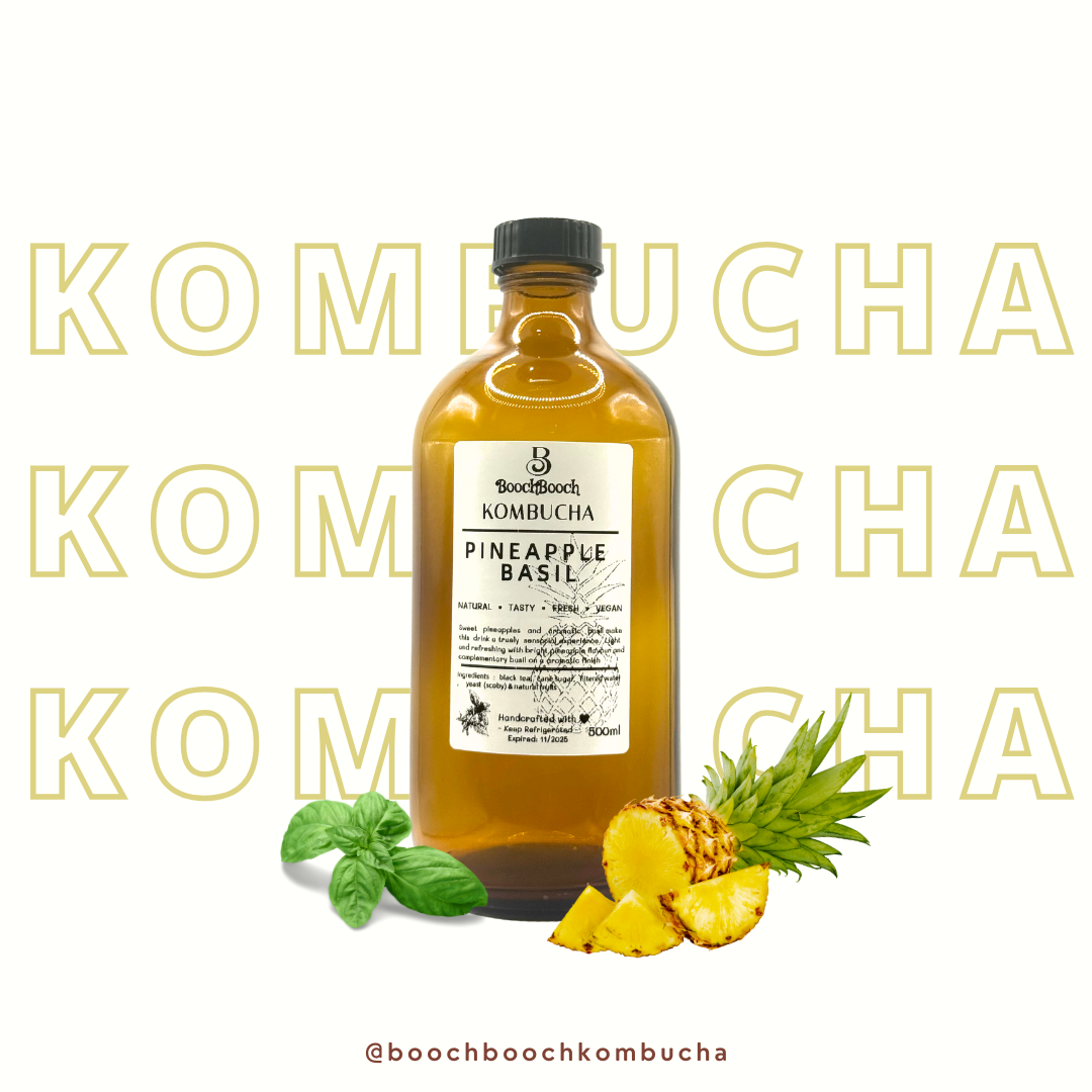 500ml x 3 Pineapple Basil Kombucha