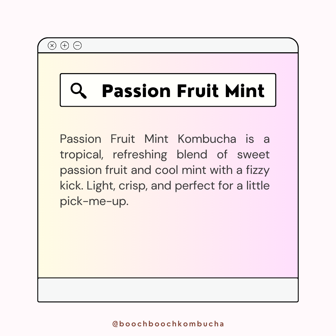 1 Litre x 2 Passion Fruit Mint Kombucha